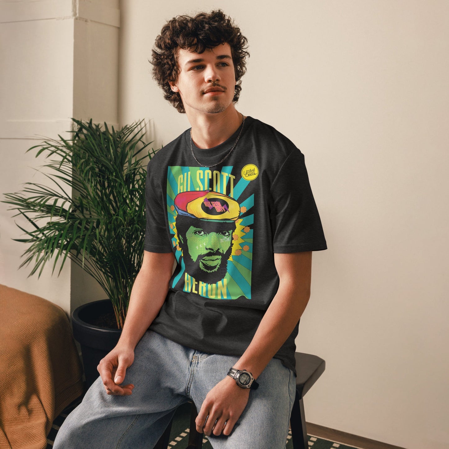 Gil Scott-Heron I Le t-shirt unisexe en coton biologique United Souls - Des visages, une lutte, un héritage à porter !