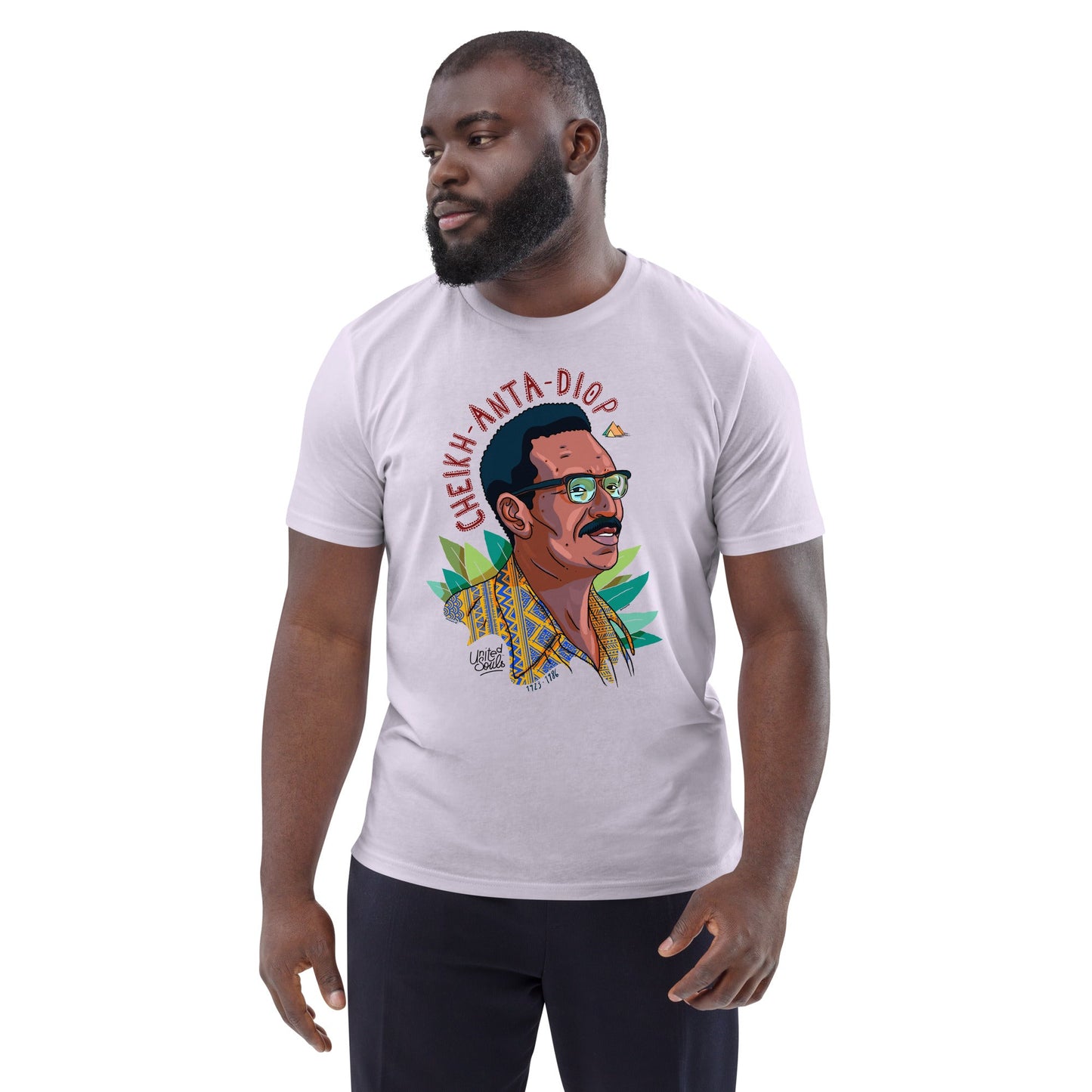 Cheikh Anta Diop I Le t-shirt unisexe en coton biologique United Souls - Des visages, une lutte, un héritage à porter !