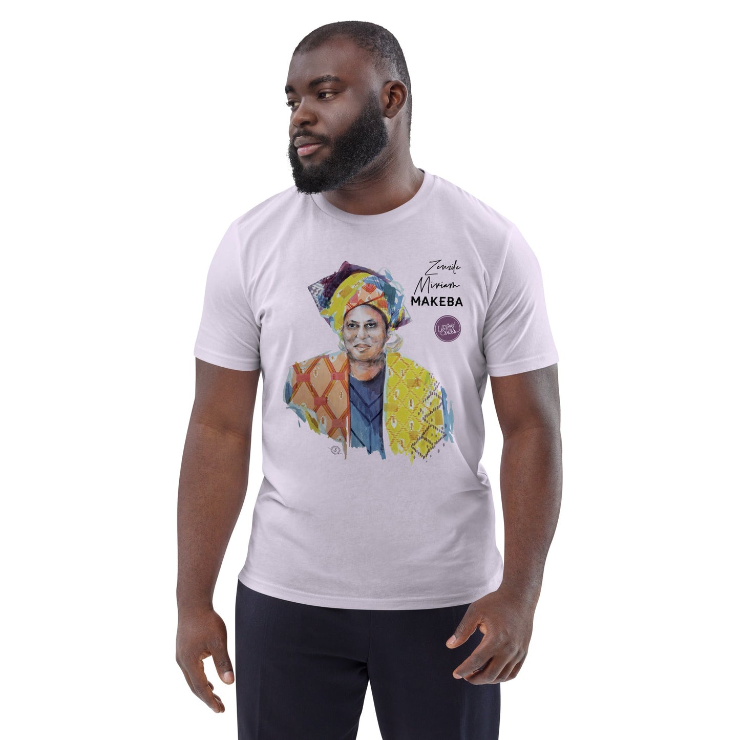 Miriam Makeba I Le t-shirt unisexe en coton biologique United Souls - Des visages, une lutte, un héritage à porter !