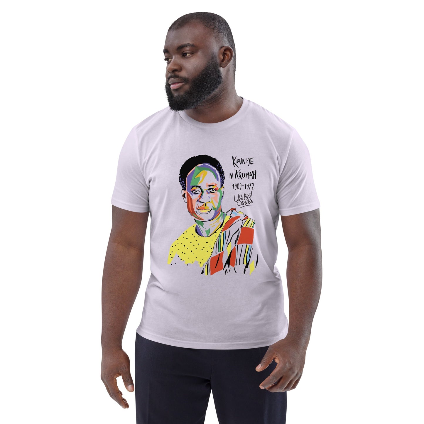 Kwame Nkrumah I Le t-shirt unisexe en coton biologique United Souls - Des visages, une lutte, un héritage à porter !