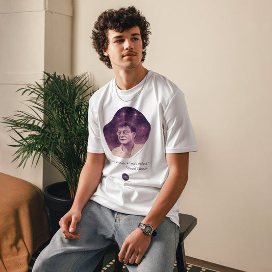 Mahmoud Darwich I Le t-shirt unisexe en coton biologique United Souls - Des visages, une lutte, un héritage à porter !