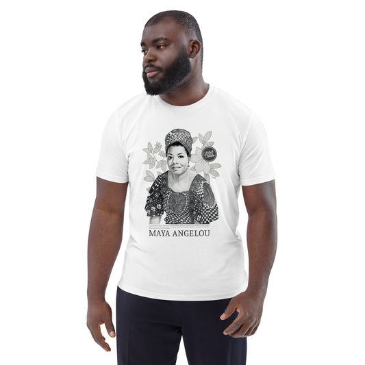 Maya Angelou I Le t-shirt unisexe en coton biologique United Souls - Des visages, une lutte, un héritage à porter !