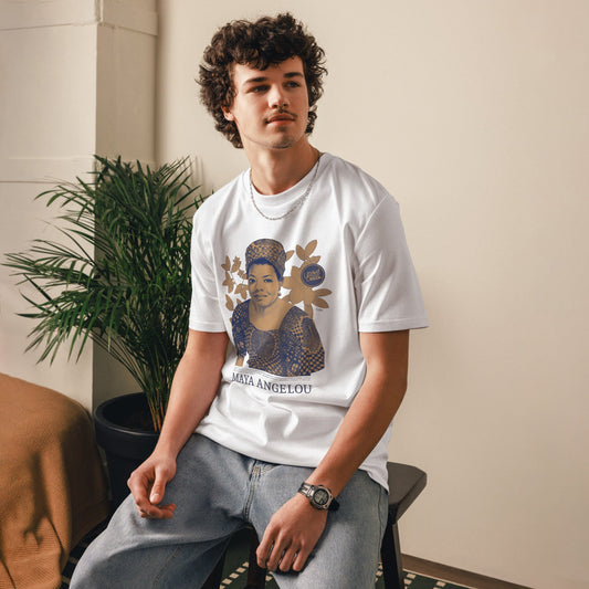 Maya Angelou color I Le t-shirt unisexe en coton biologique United Souls - Des visages, une lutte, un héritage à porter !