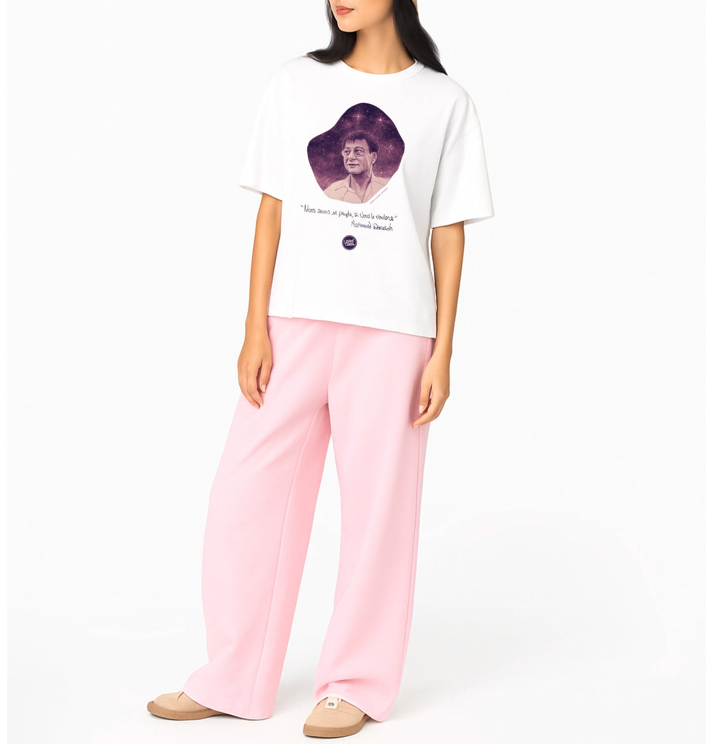 Mahmoud Darwich I Le T-shirt oversize Femme United Souls - Des visages, une lutte, un héritage à porter !