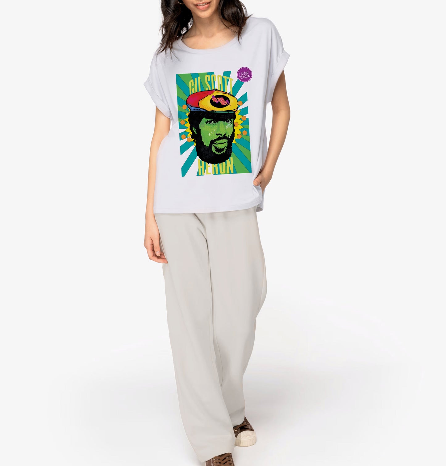 Gil Scott Heron I Le t-shirt manches à revers femme United Souls - Des visages, une lutte, un héritage à porter !