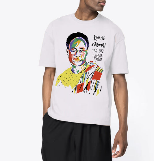 Kwame Nkrumah I Le T-shirt oversize Homme United Souls - Des visages, une lutte, un héritage à porter !