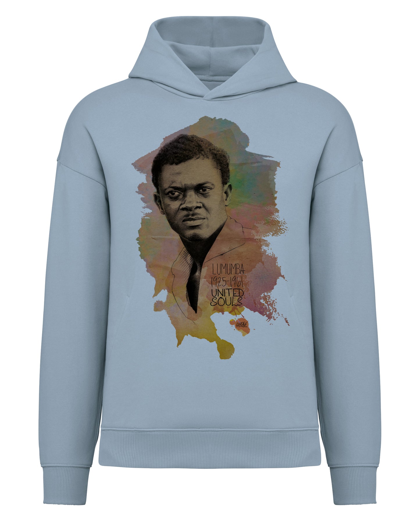 Lumumba Color I Le sweat-shirt à capuche oversize unisexe