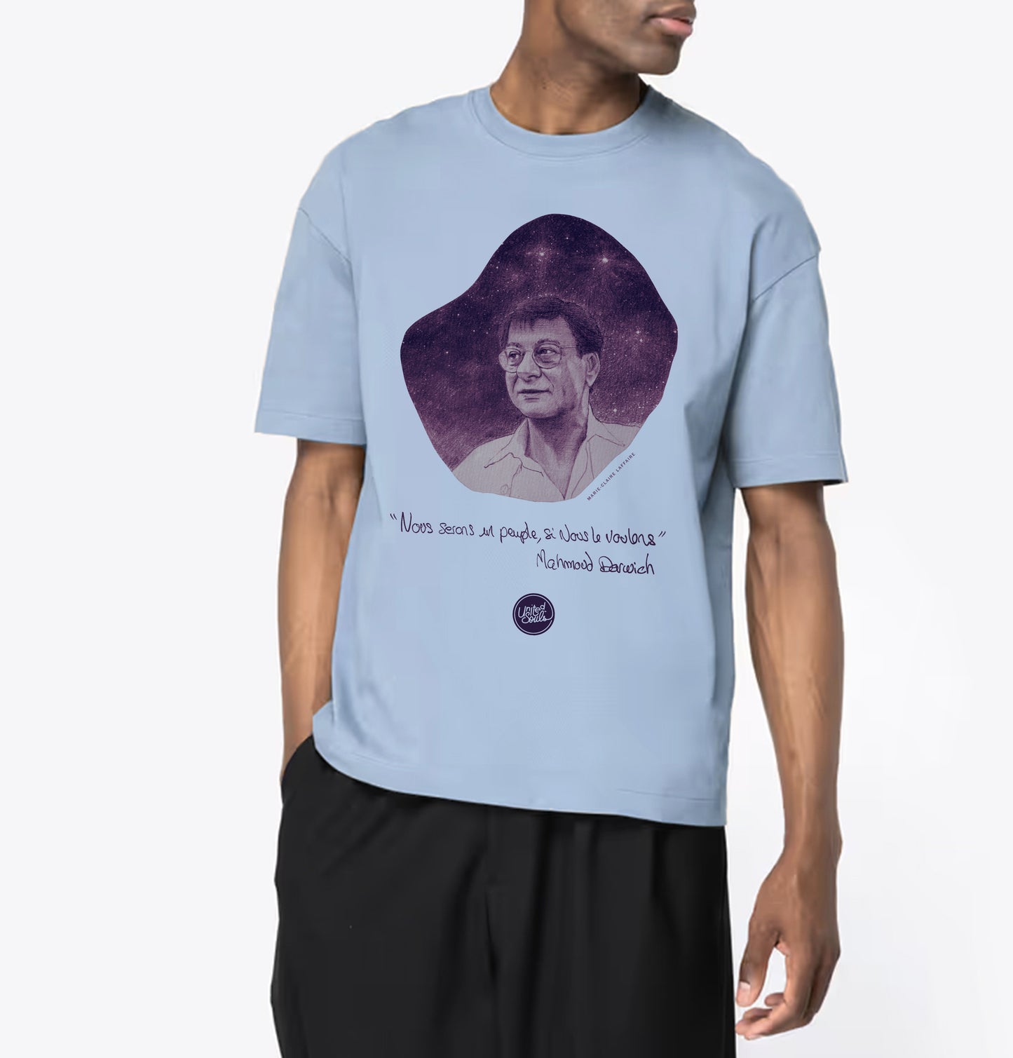 Mahmoud Darwich I Das übergroße T-Shirt Männer