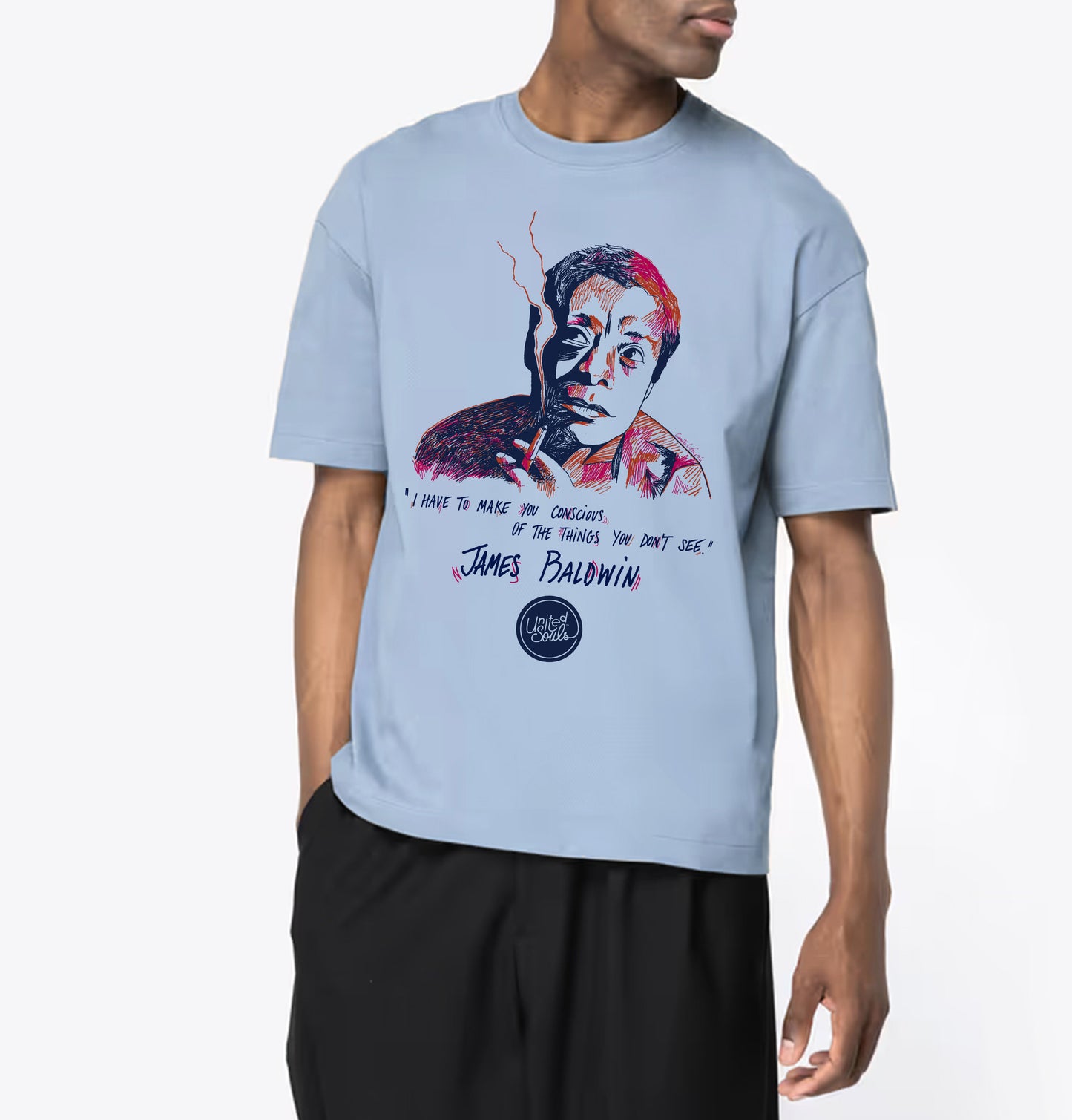 James Baldwin I Le T-shirt oversize Homme