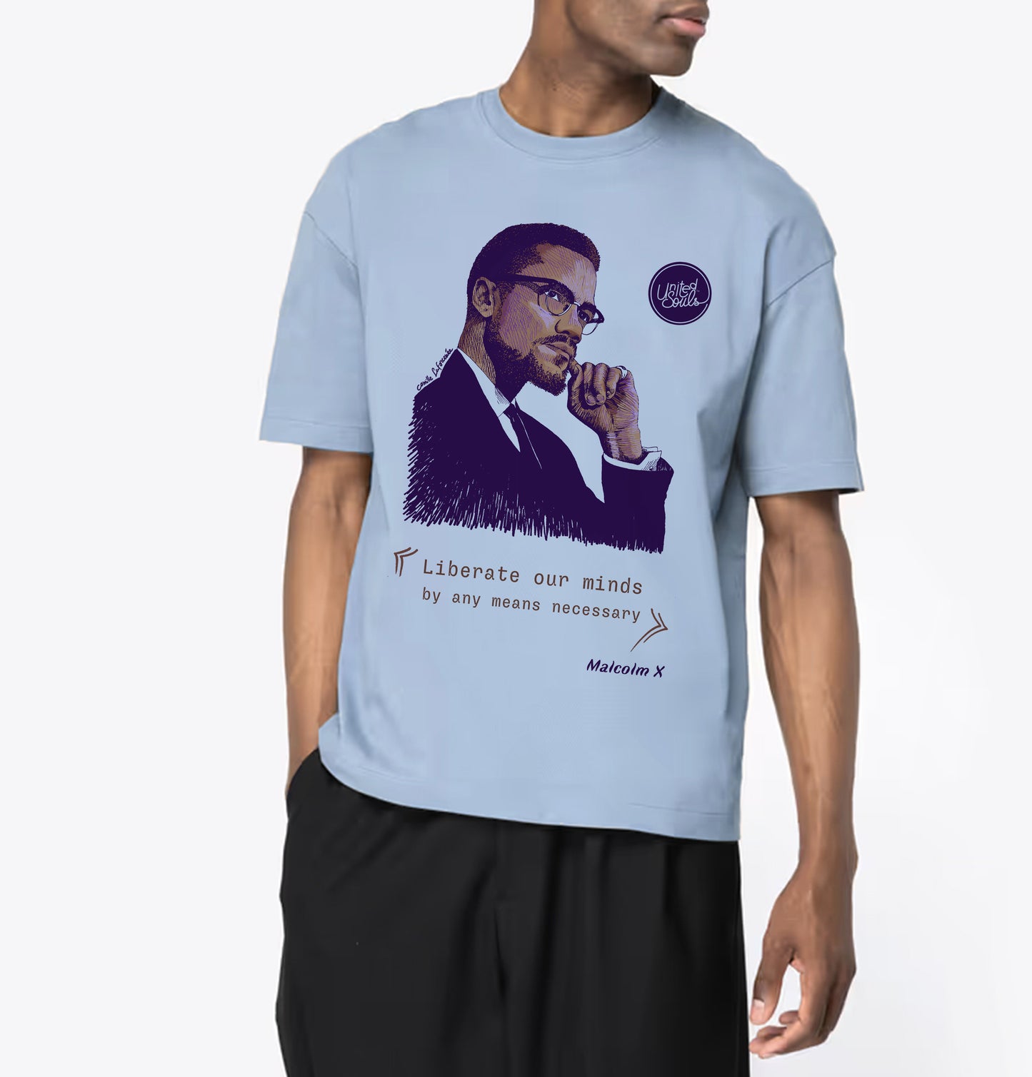 Malcolm X I Le T-shirt oversize Homme