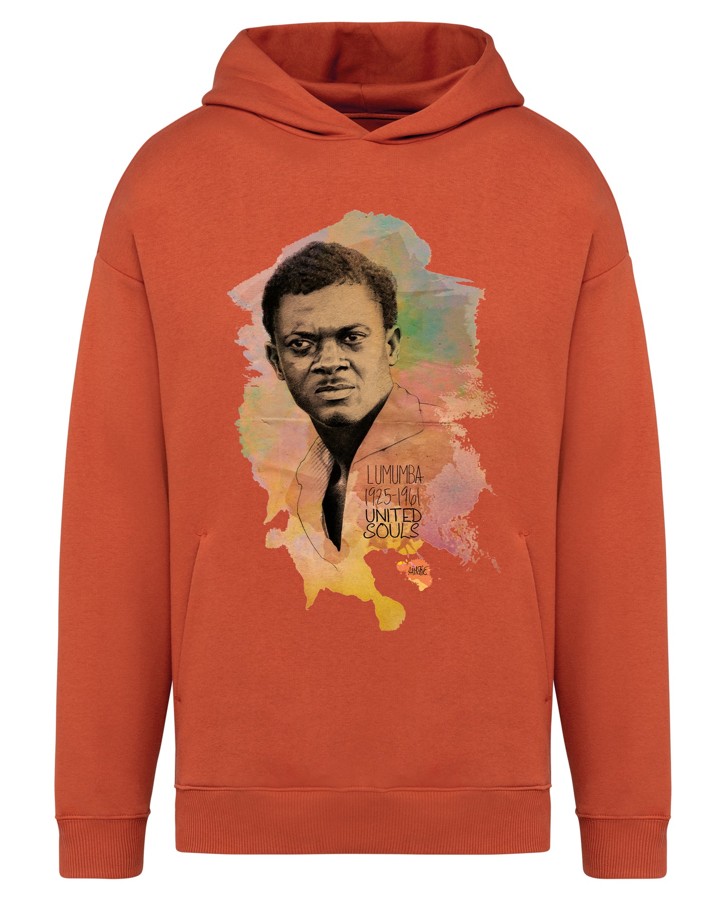 Lumumba Color I Le sweat-shirt à capuche oversize unisexe