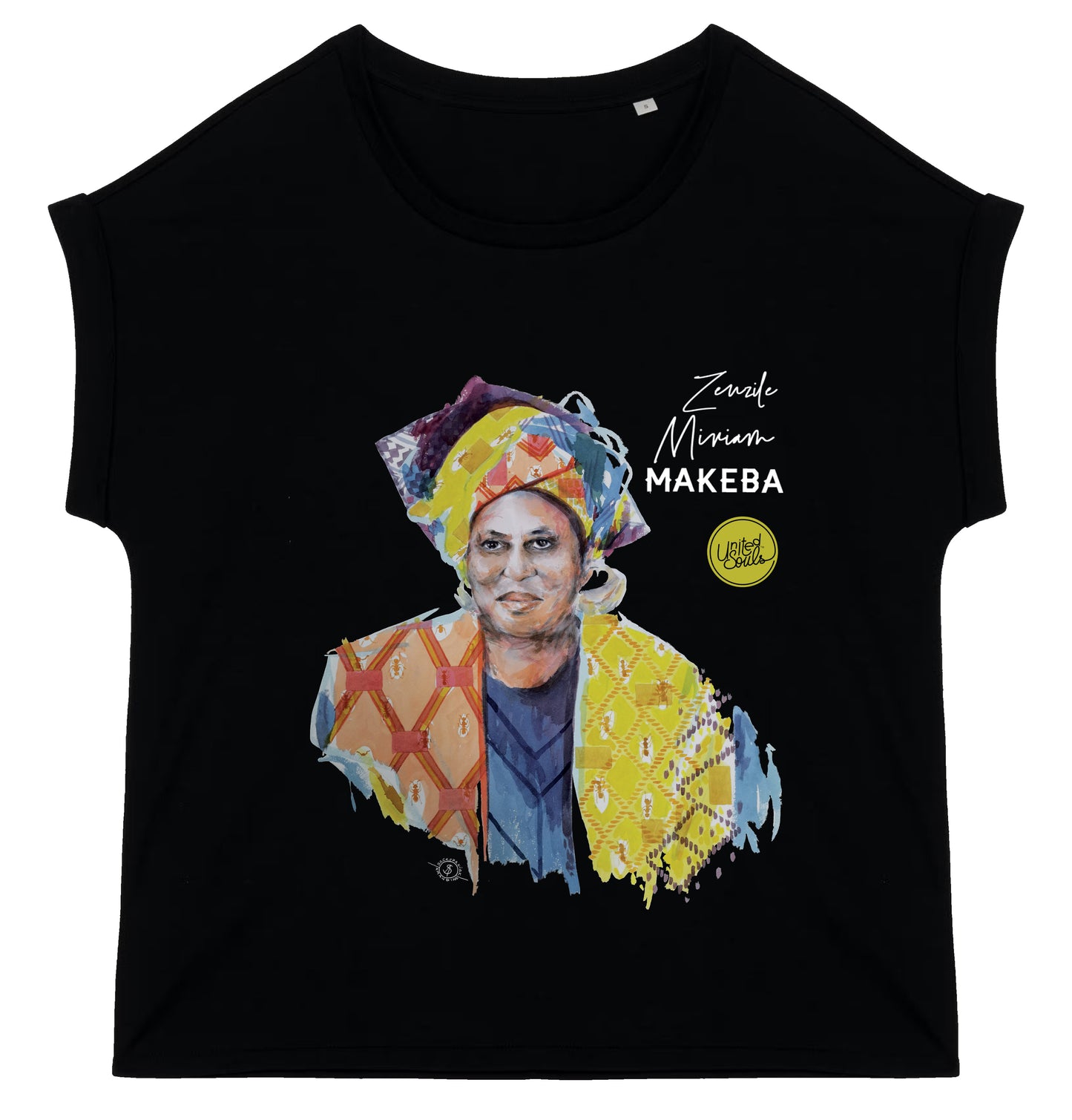 Miriam Makeba I Le t-shirt manches à revers femme