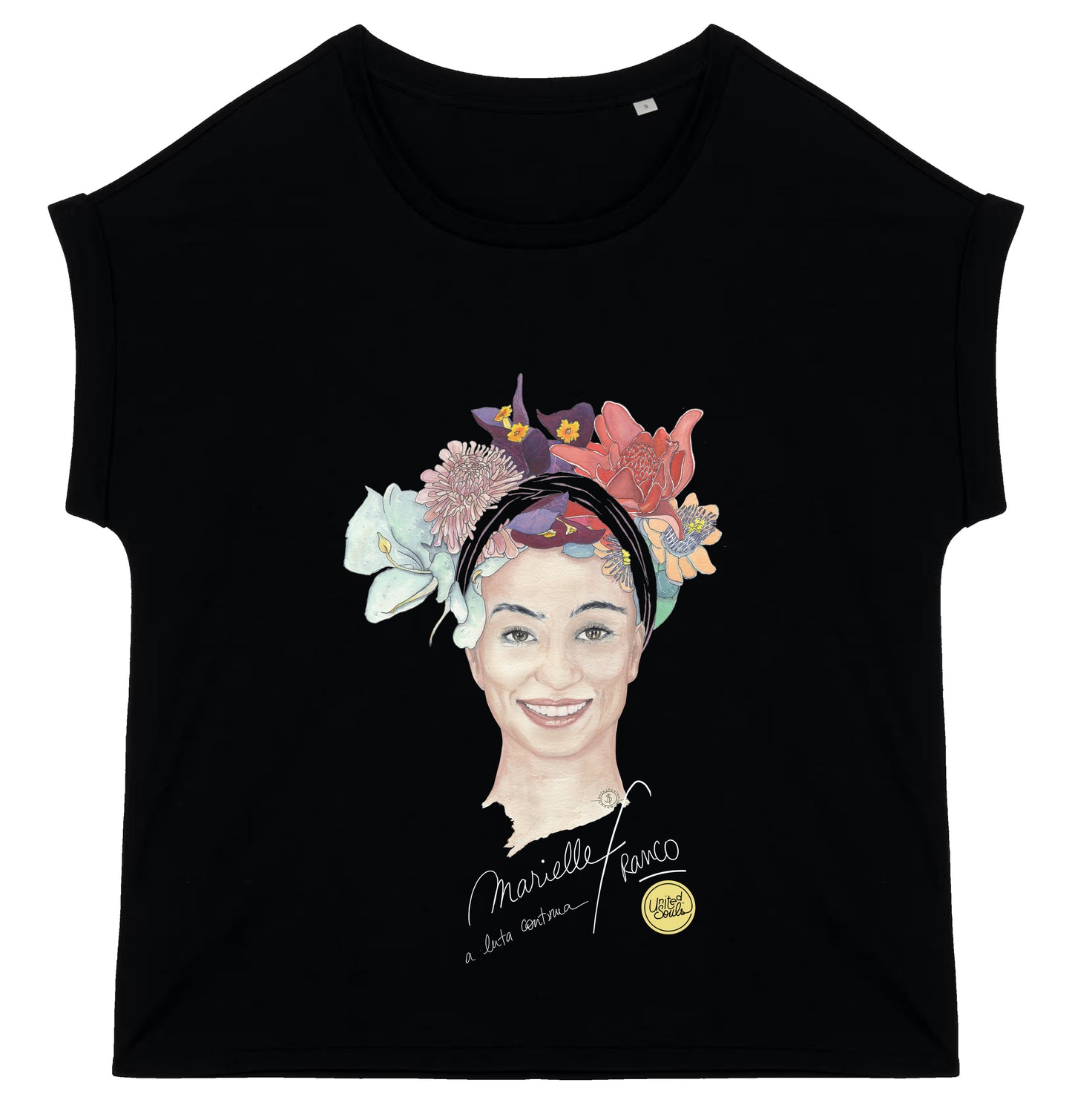 Marielle Franco I Le t-shirt manches à revers femme
