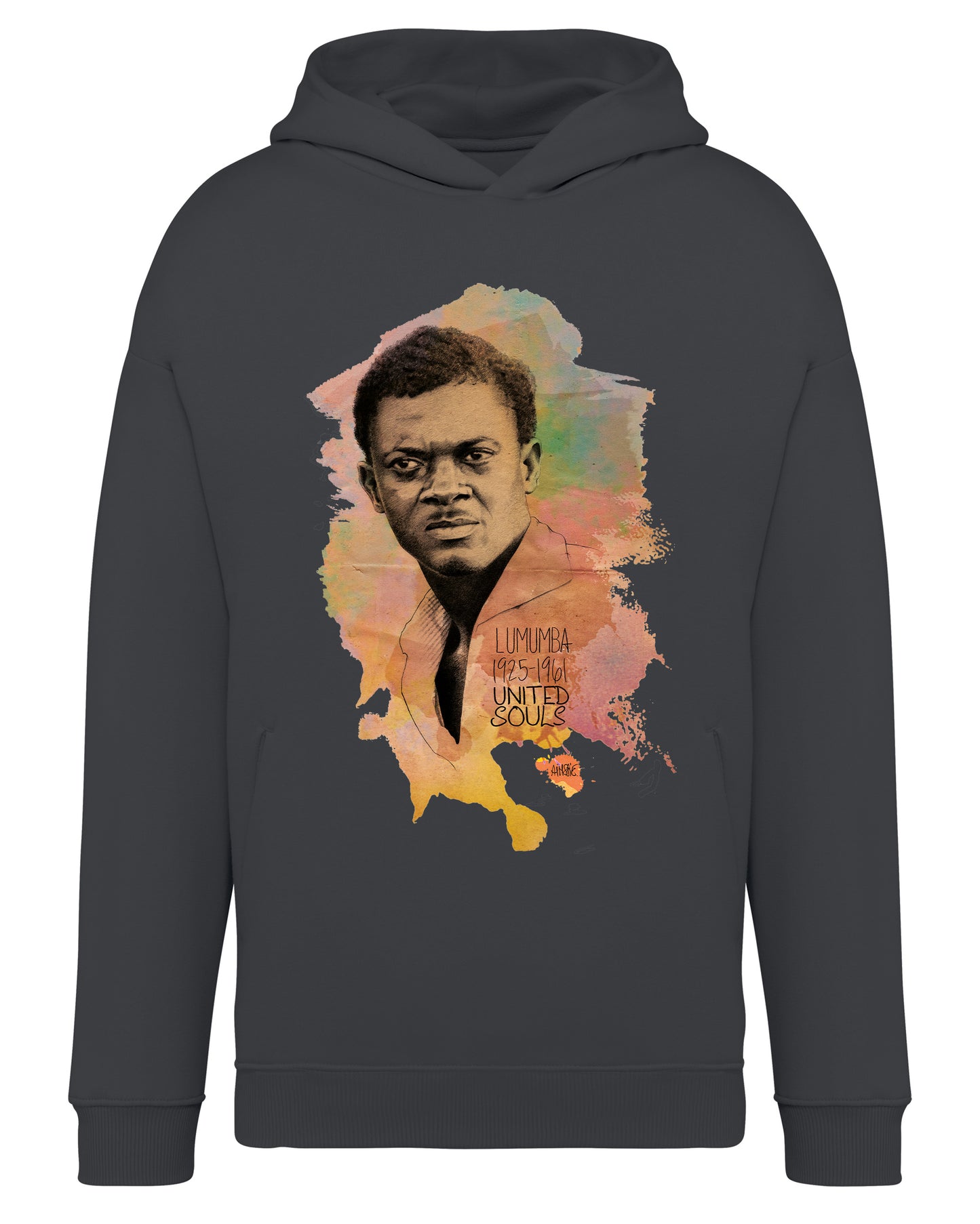 Lumumba Color I Le sweat-shirt à capuche oversize unisexe