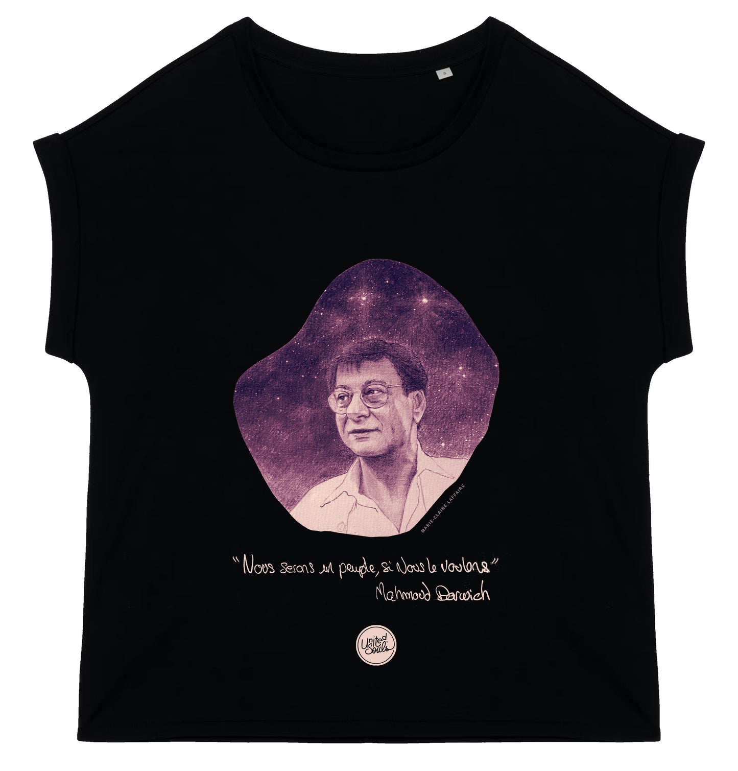 Mahmoud Darwich I Women's Turn-Up Sleeve T-Shirt