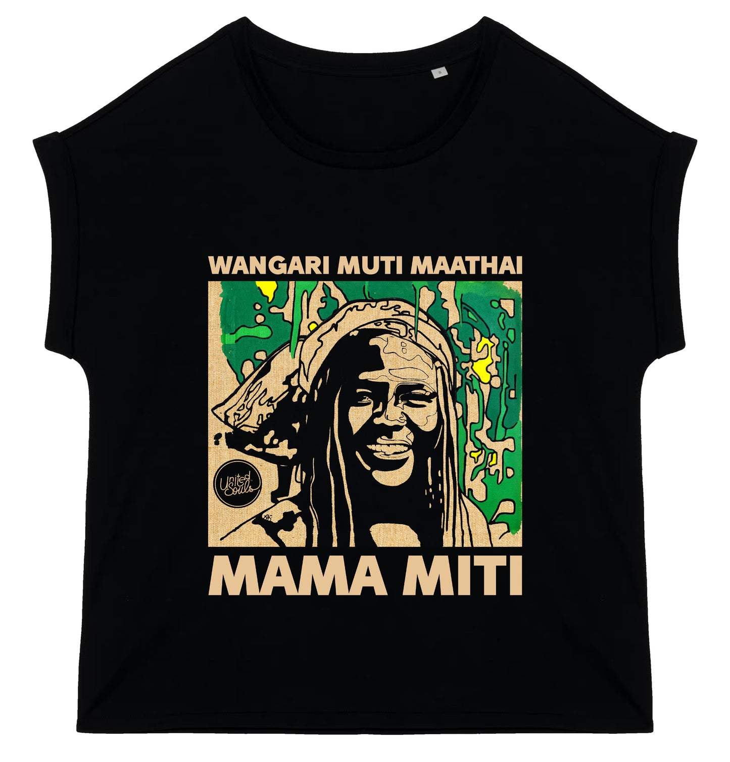 Wangari Muta Maathai I Women's cuffed sleeve t-shirt