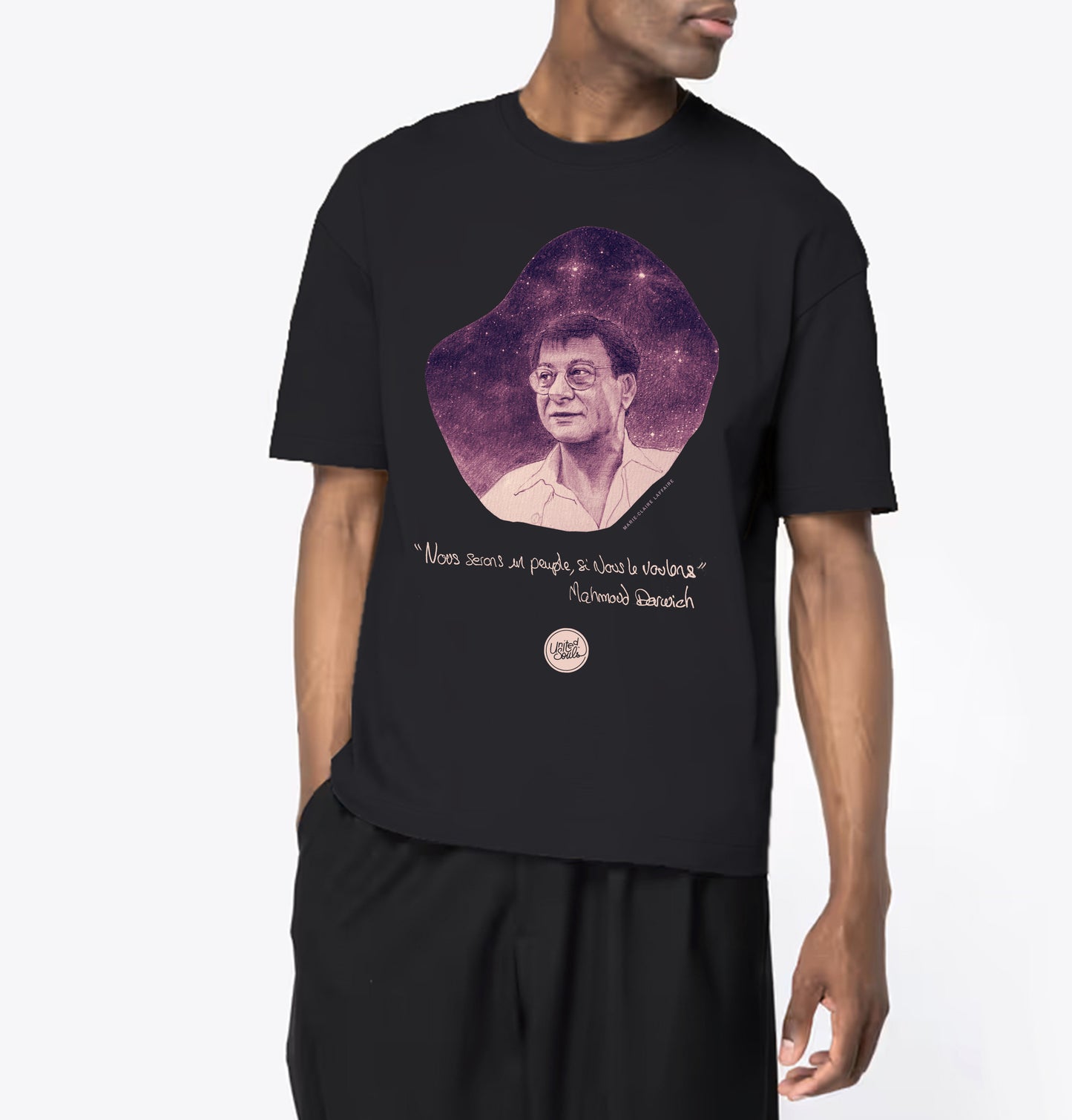 Mahmoud Darwich I Das übergroße T-Shirt Männer