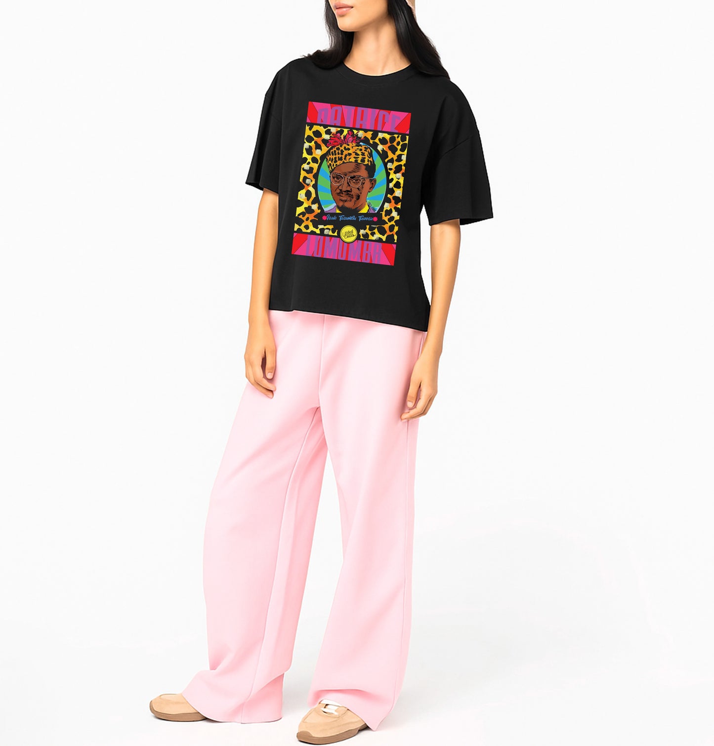 Lumumba Pop Art I The oversized T-shirt for Women