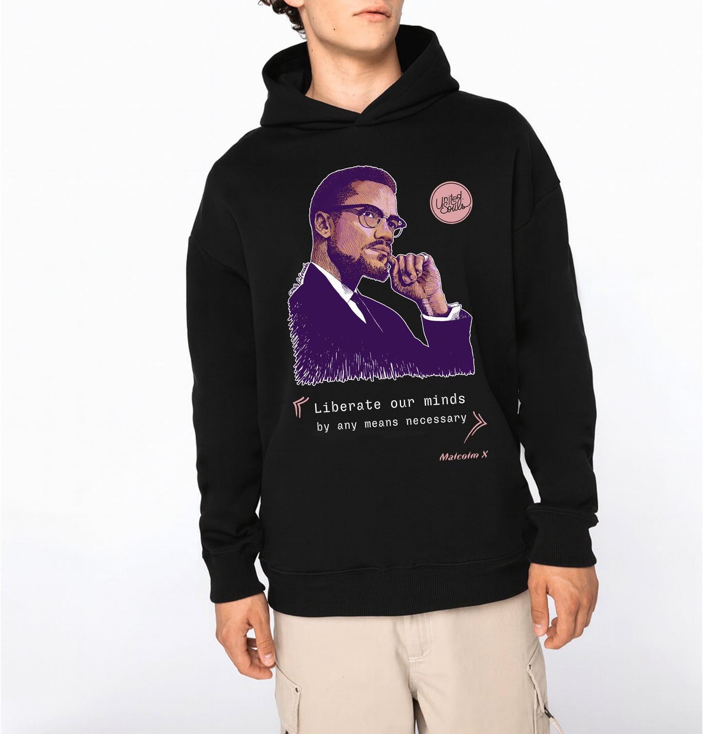 Malcolm XI Unisex Oversize-Kapuzenpullover