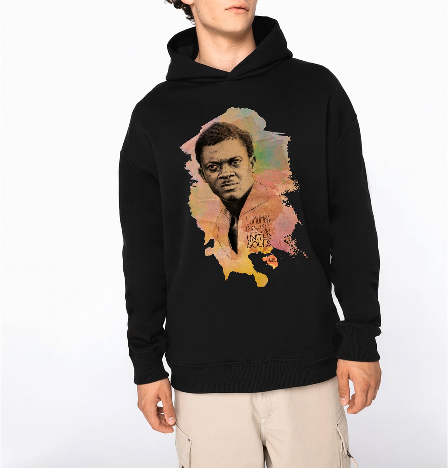 Lumumba Color I Le sweat-shirt à capuche oversize unisexe