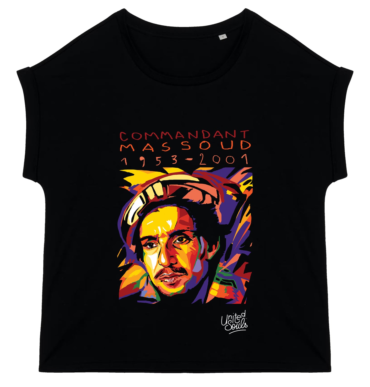 Ahmed Shah Massoud I Le t-shirt manches à revers femme