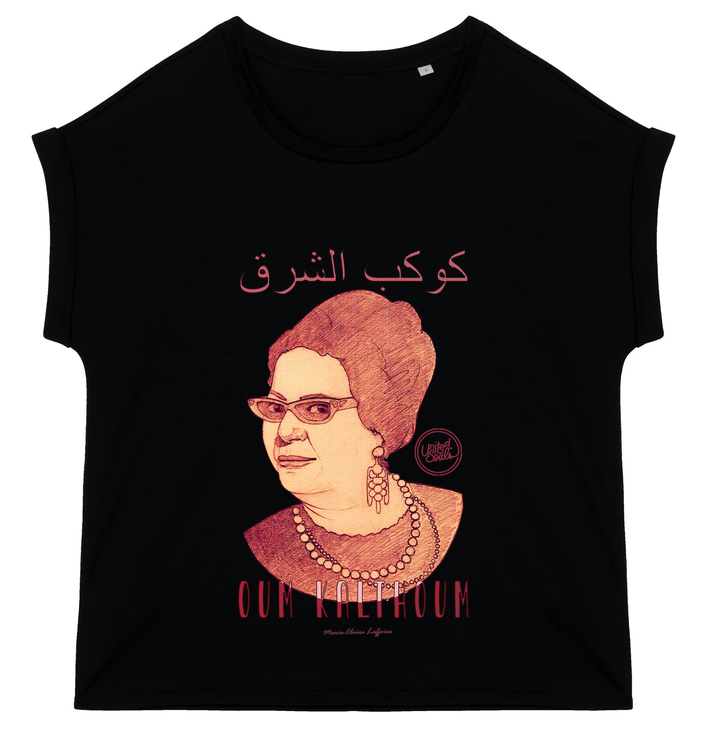Oum Kalthoum I Le t-shirt manches à revers femme