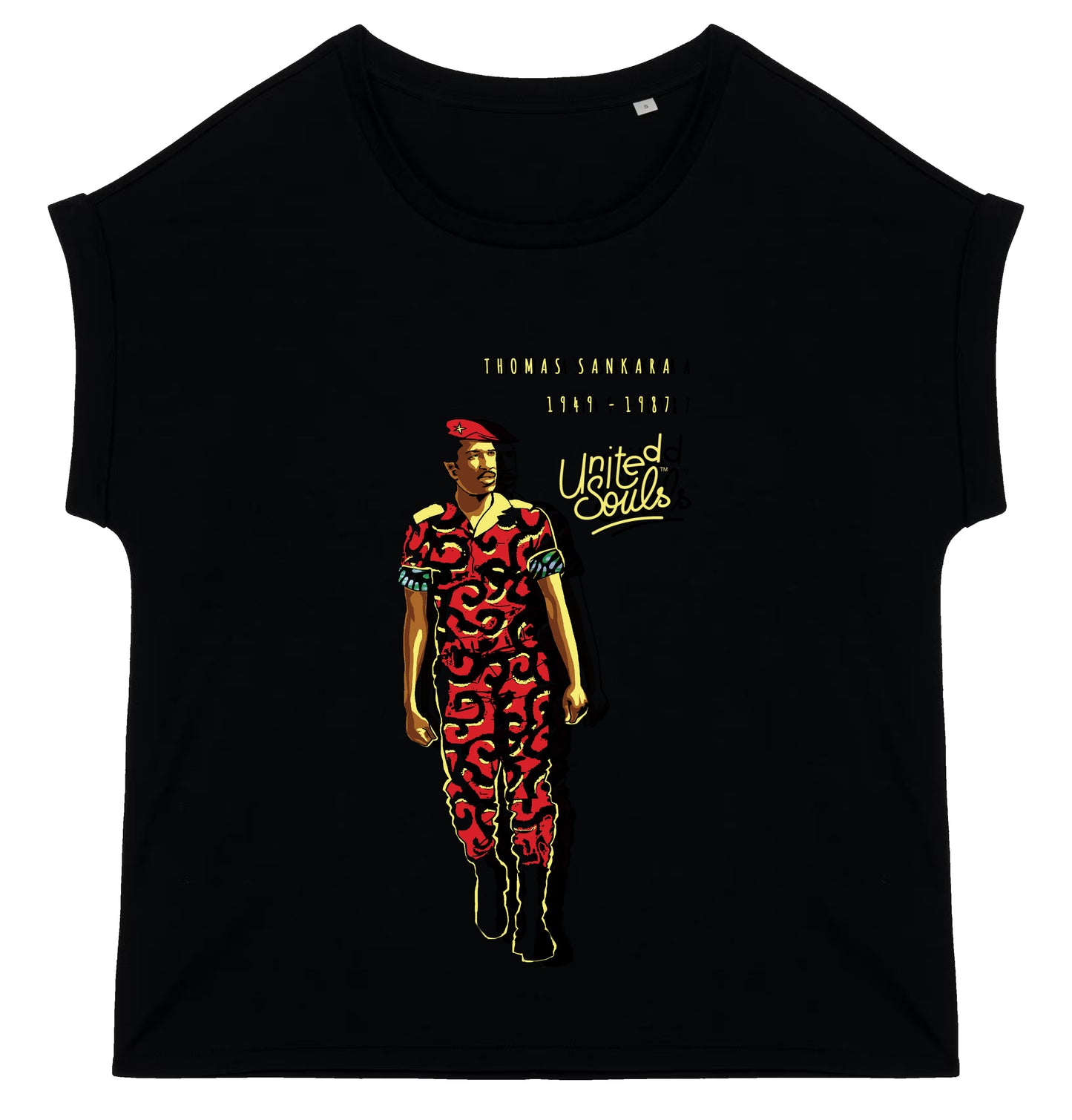 Thomas Sankara I Women's cuffed sleeve t-shirt