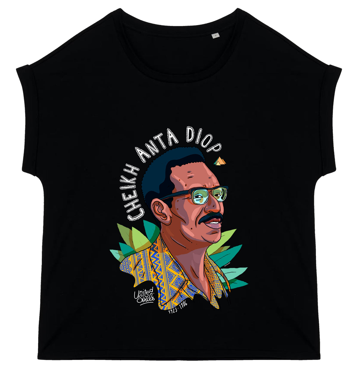 Cheikh Anta Diop I Le t-shirt manches à revers femme United Souls - Des visages, une lutte, un héritage à porter !