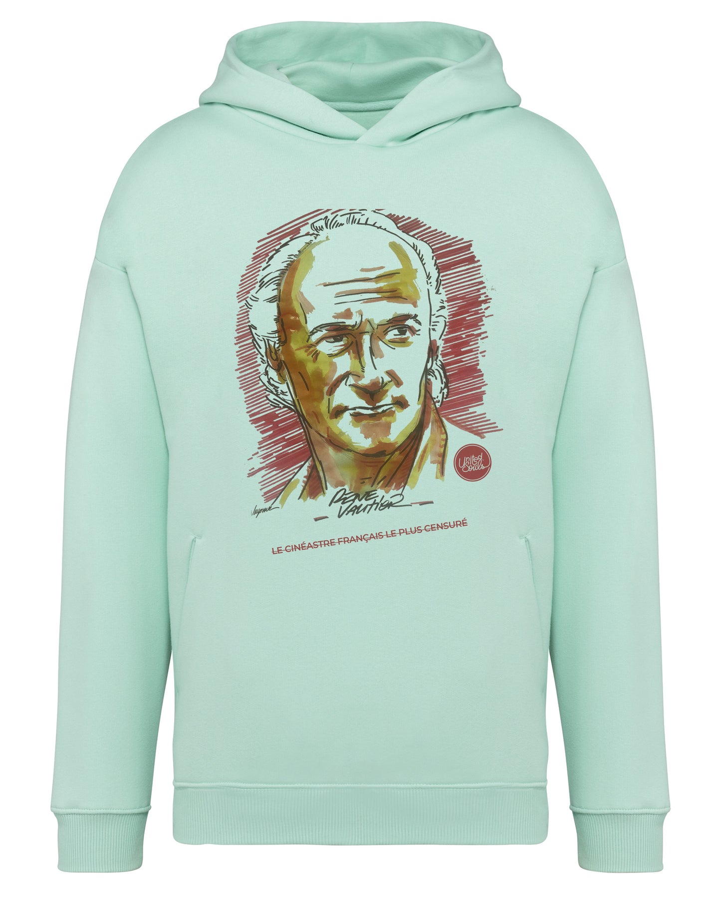 René Vautier I The unisex oversized hooded sweatshirt