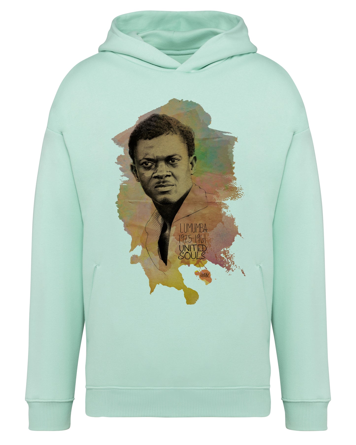 Lumumba Color I Le sweat-shirt à capuche oversize unisexe