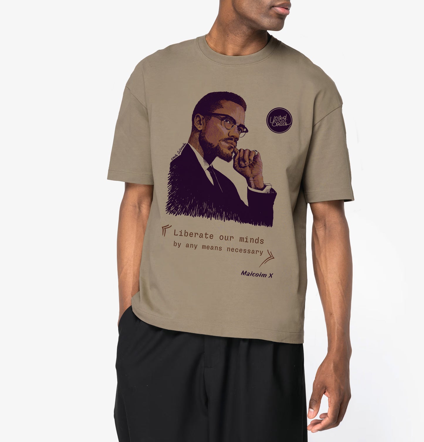 Malcolm X I Le T-shirt oversize Homme
