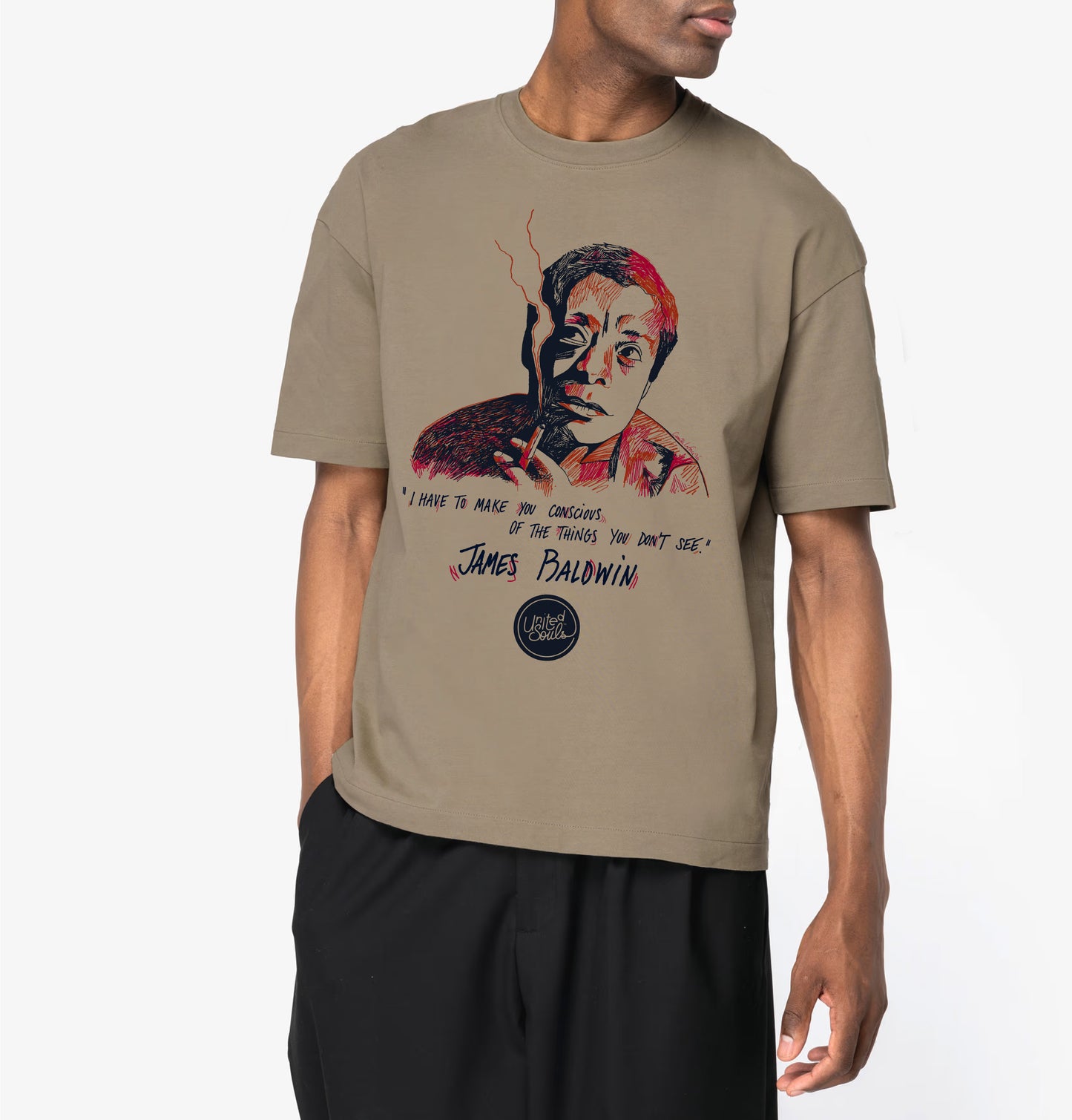 James Baldwin I Le T-shirt oversize Homme