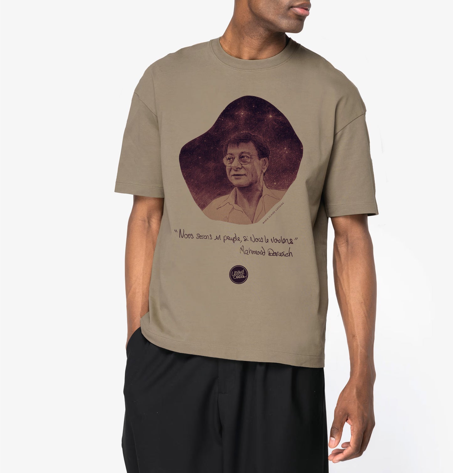 Mahmoud Darwich I Das übergroße T-Shirt Männer