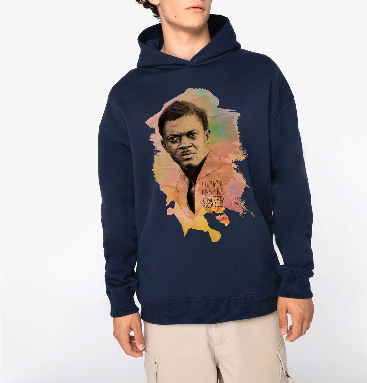 Lumumba Color I Le sweat-shirt à capuche oversize unisexe