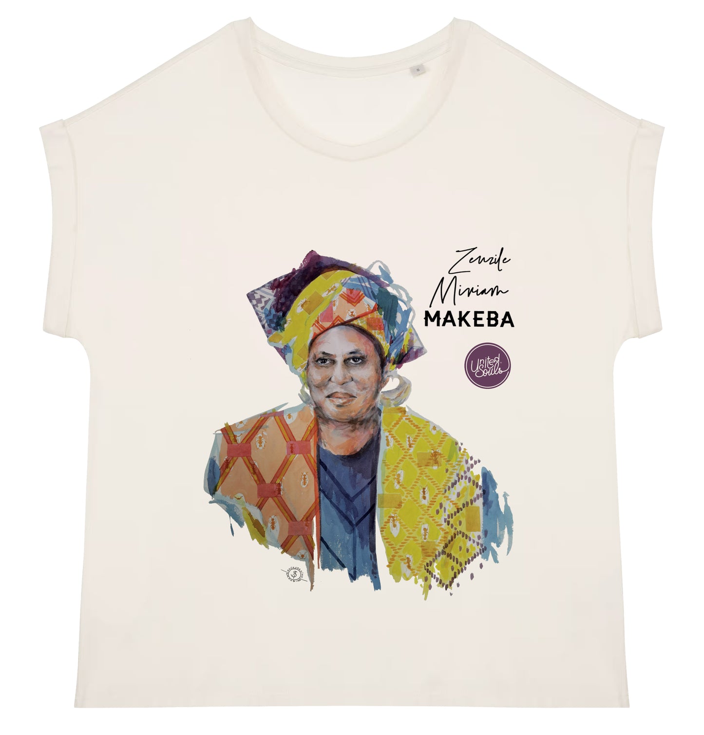 Miriam Makeba I Le t-shirt manches à revers femme