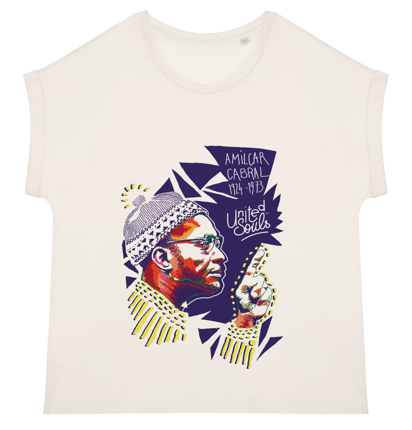 Amilcar Cabral I Damen-T-Shirt mit Manschettenärmeln