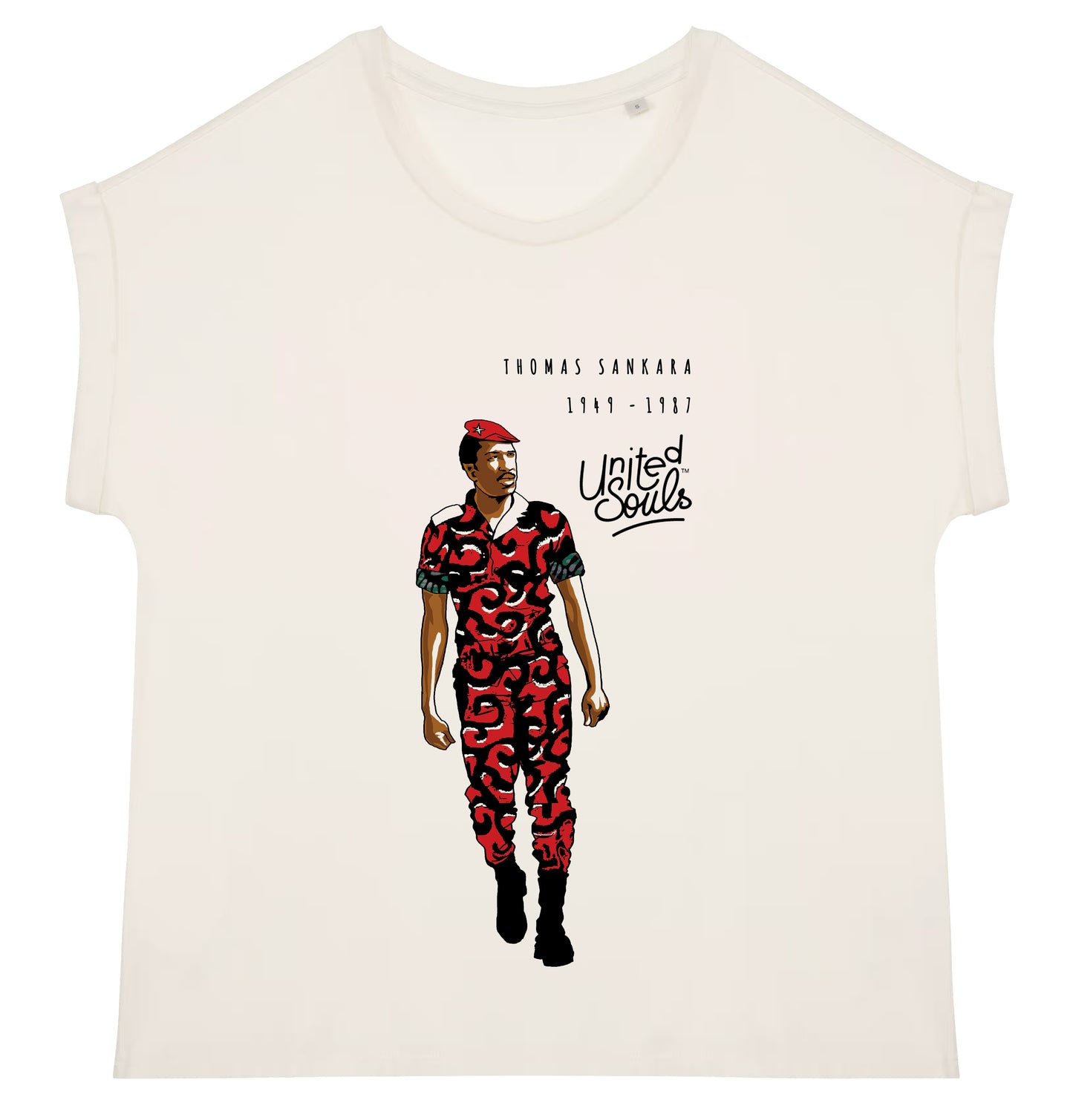 Thomas Sankara I Women's cuffed sleeve t-shirt