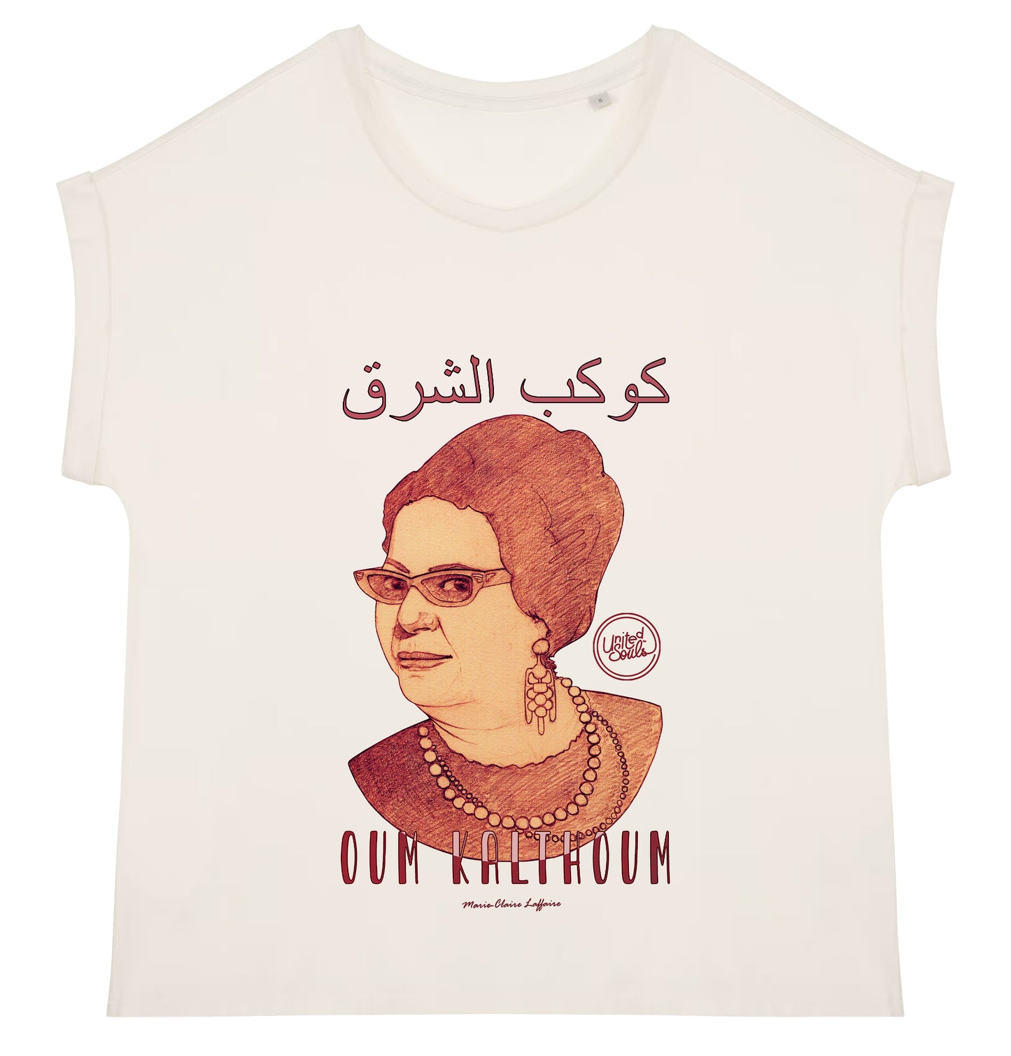 Oum Kalthoum I Le t-shirt manches à revers femme