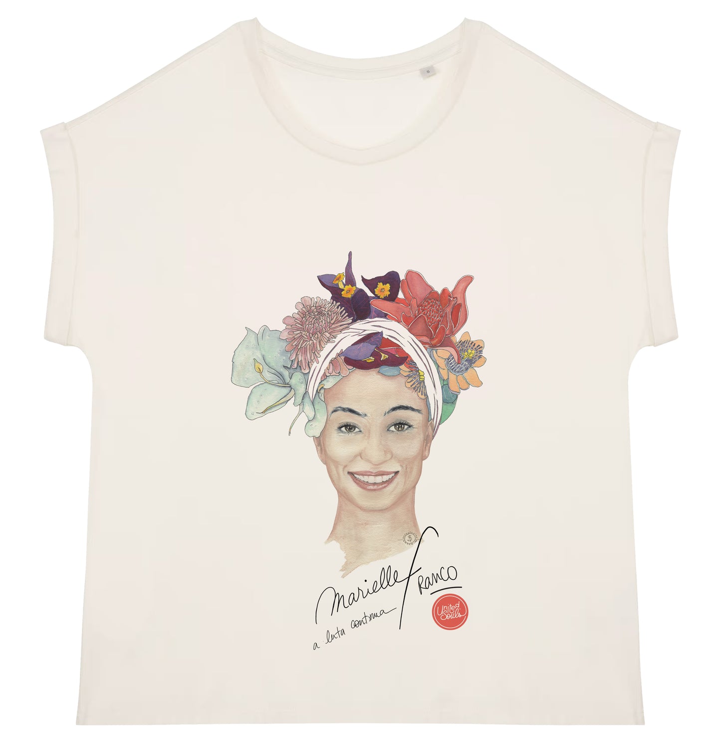 Marielle Franco I Le t-shirt manches à revers femme