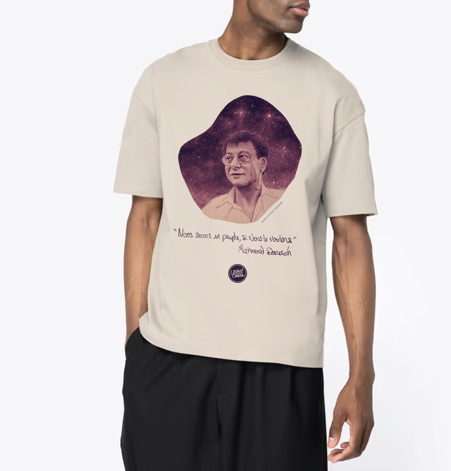 Mahmoud Darwich I Das übergroße T-Shirt Männer