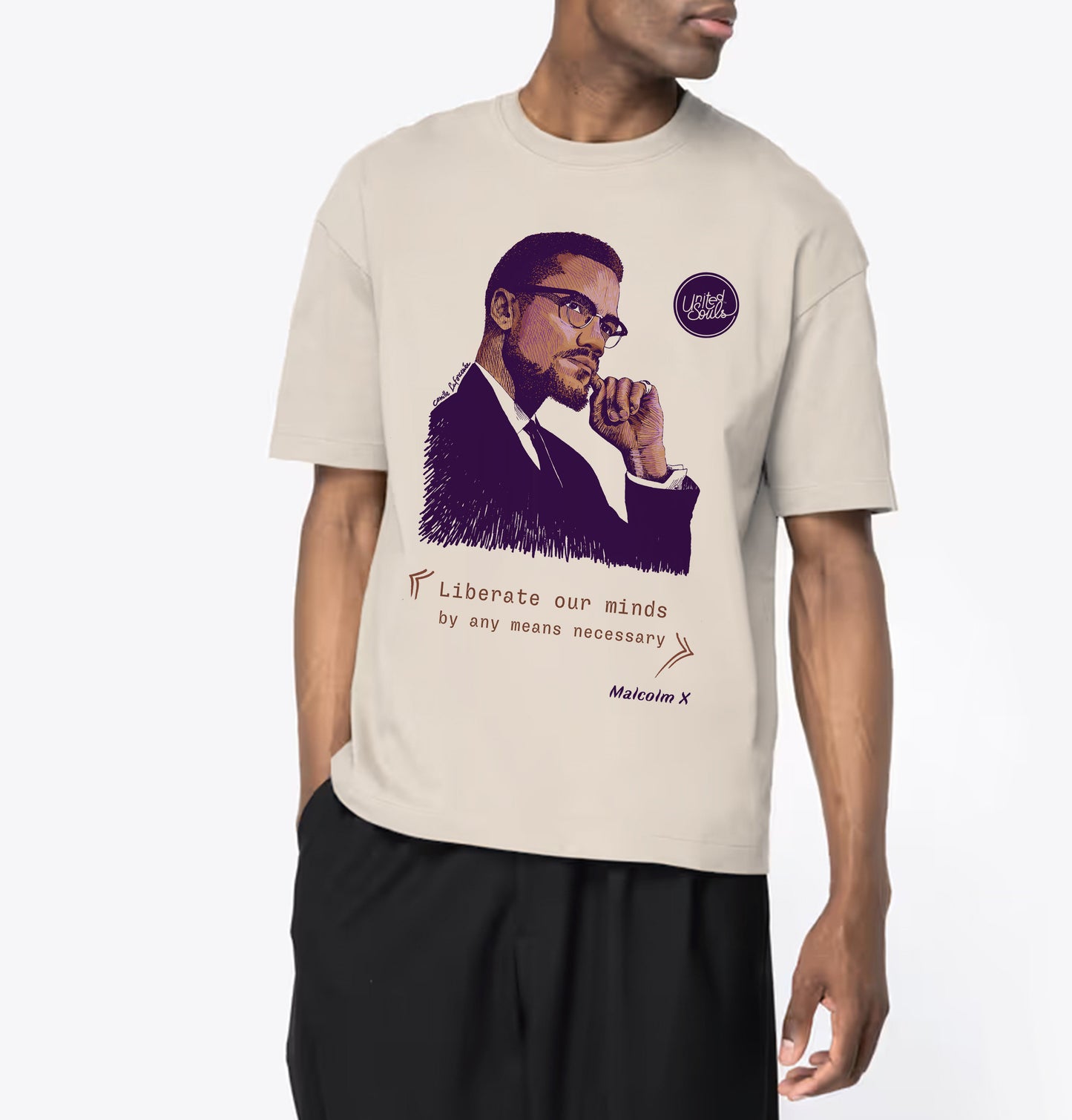 Malcolm X I Le T-shirt oversize Homme