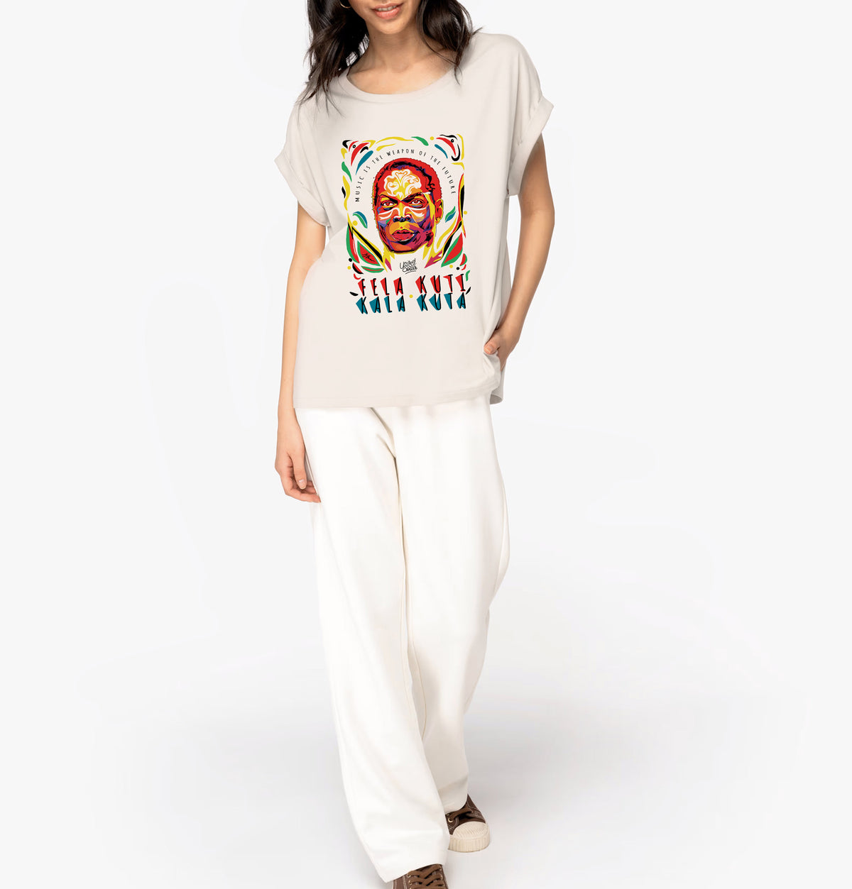 Fela Kuti I Damen T-Shirt mit Manschettenärmeln