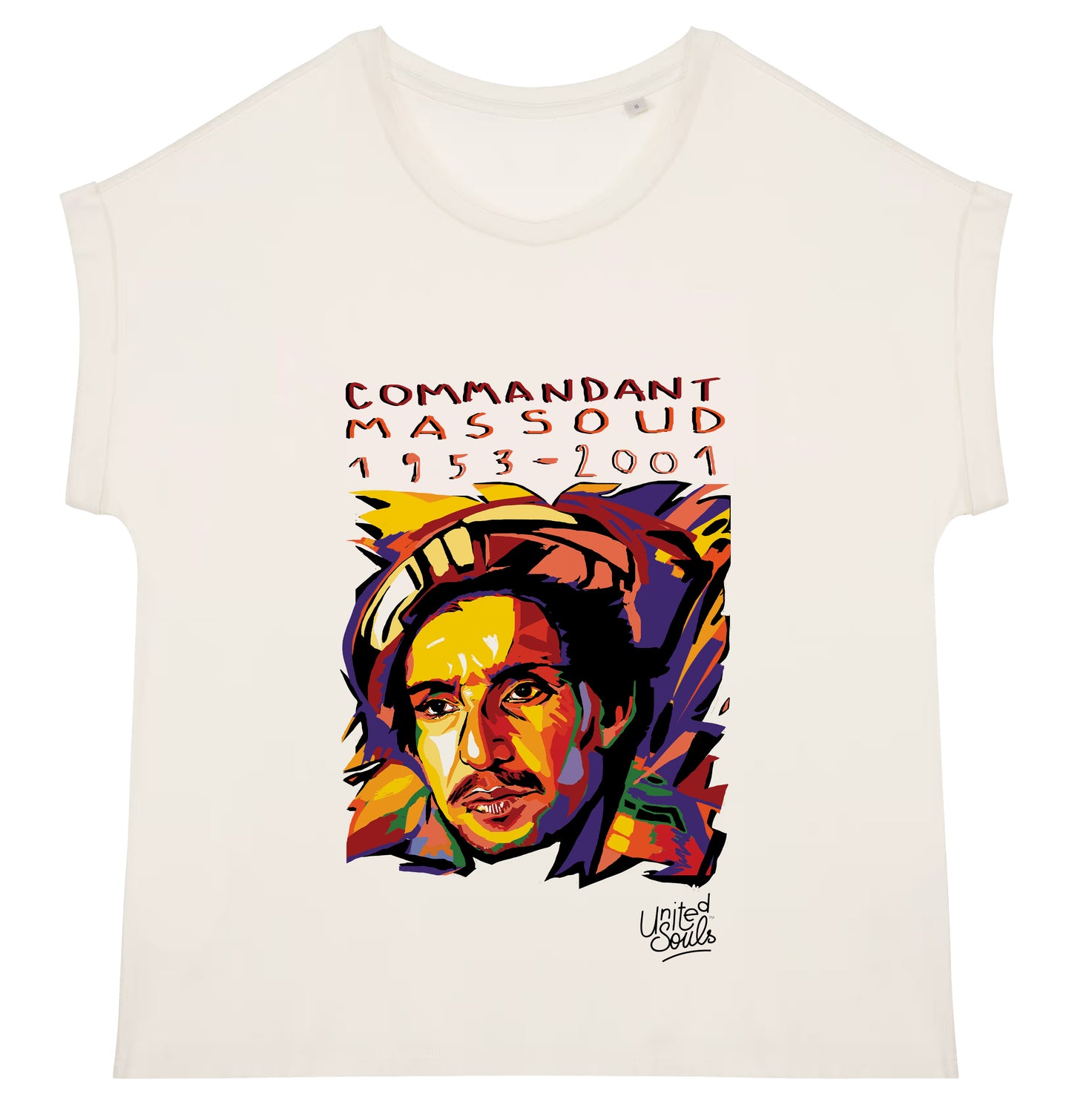 Ahmed Shah Massoud I Le t-shirt manches à revers femme