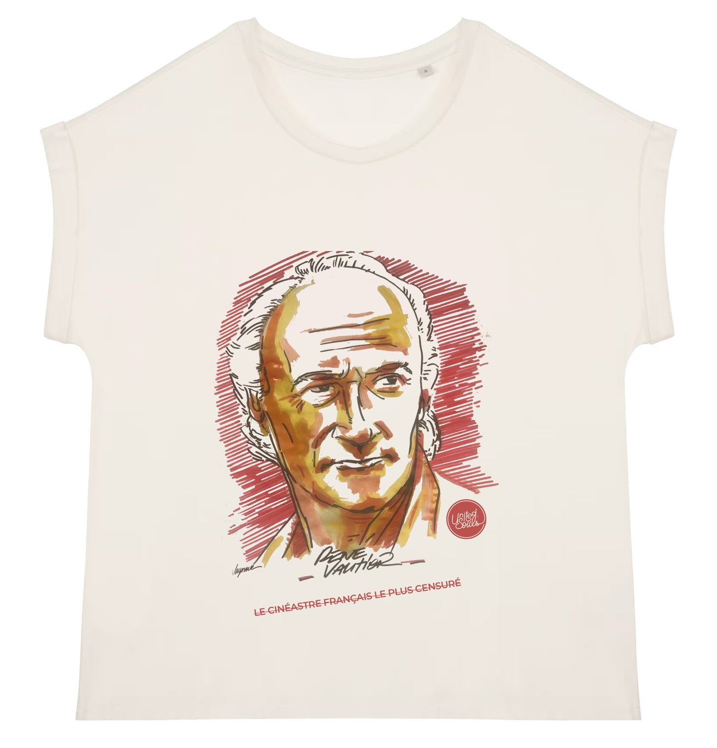 René Vautier  I Le t-shirt manches à revers femme