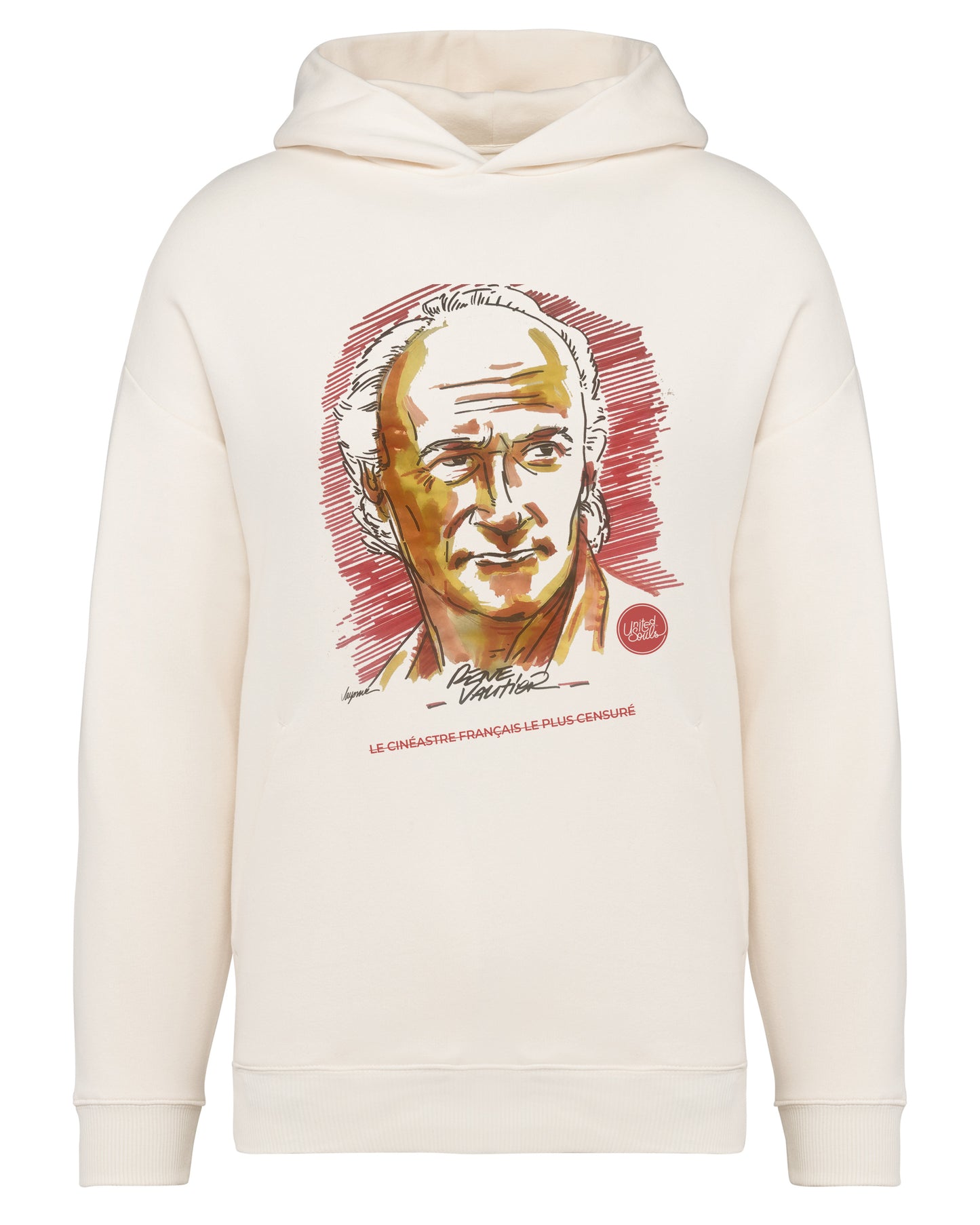 René Vautier I The unisex oversized hooded sweatshirt