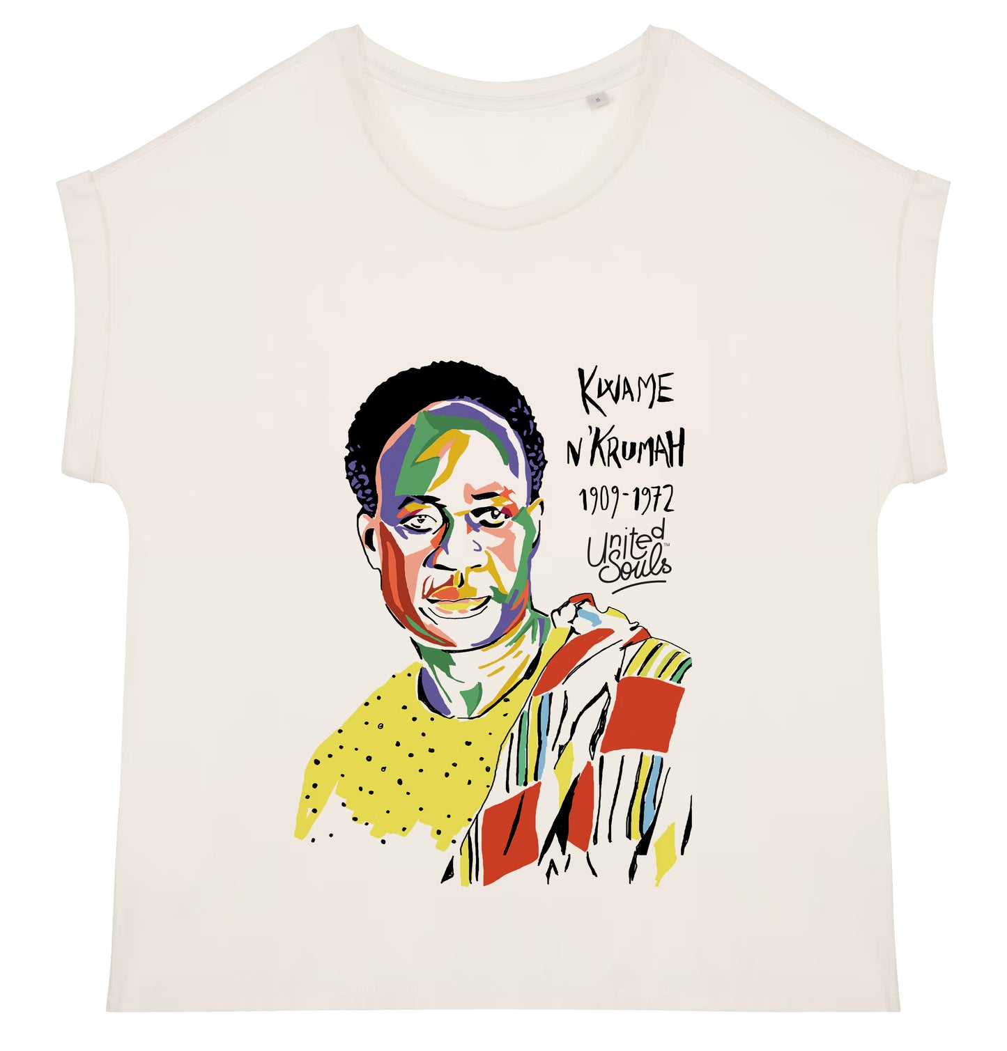 Kwame Nkrumah I Women's Turn-Up Sleeve T-Shirt