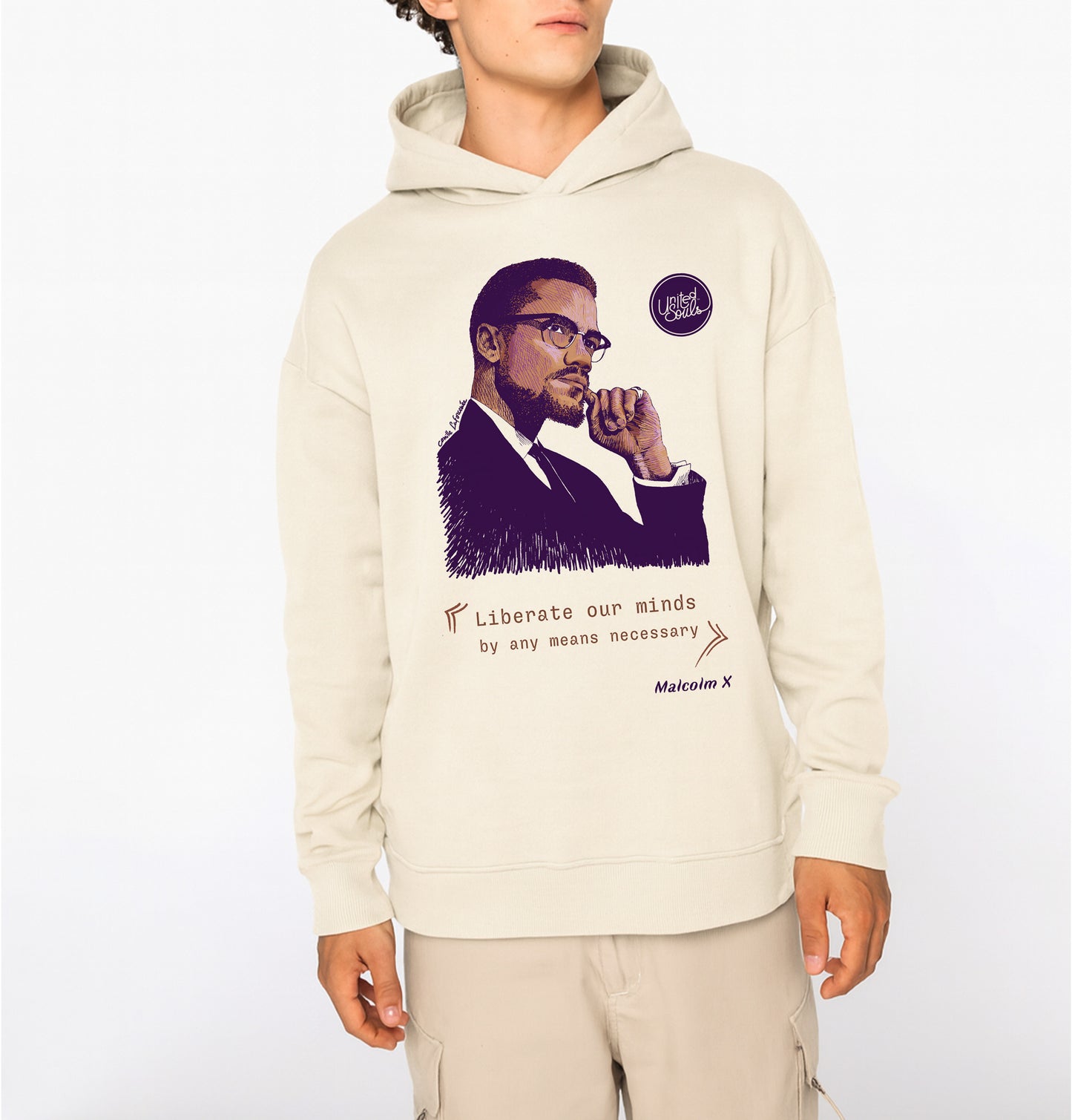 Malcolm XI Unisex Oversize-Kapuzenpullover