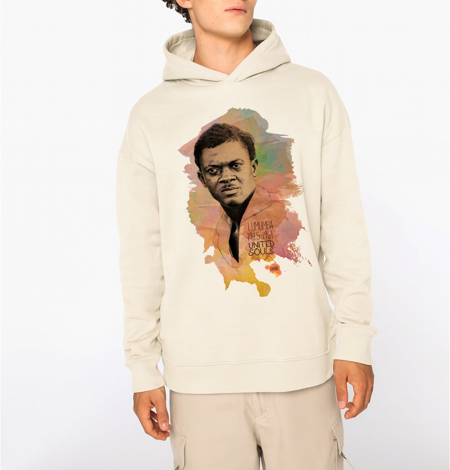 Lumumba Color I Le sweat-shirt à capuche oversize unisexe