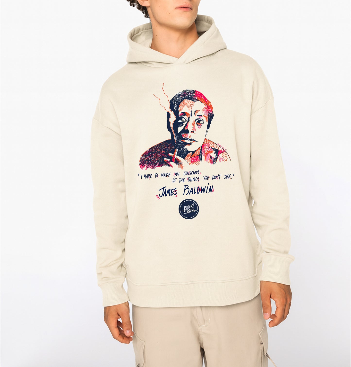 James Baldwin I Der Unisex Oversized Hoodie