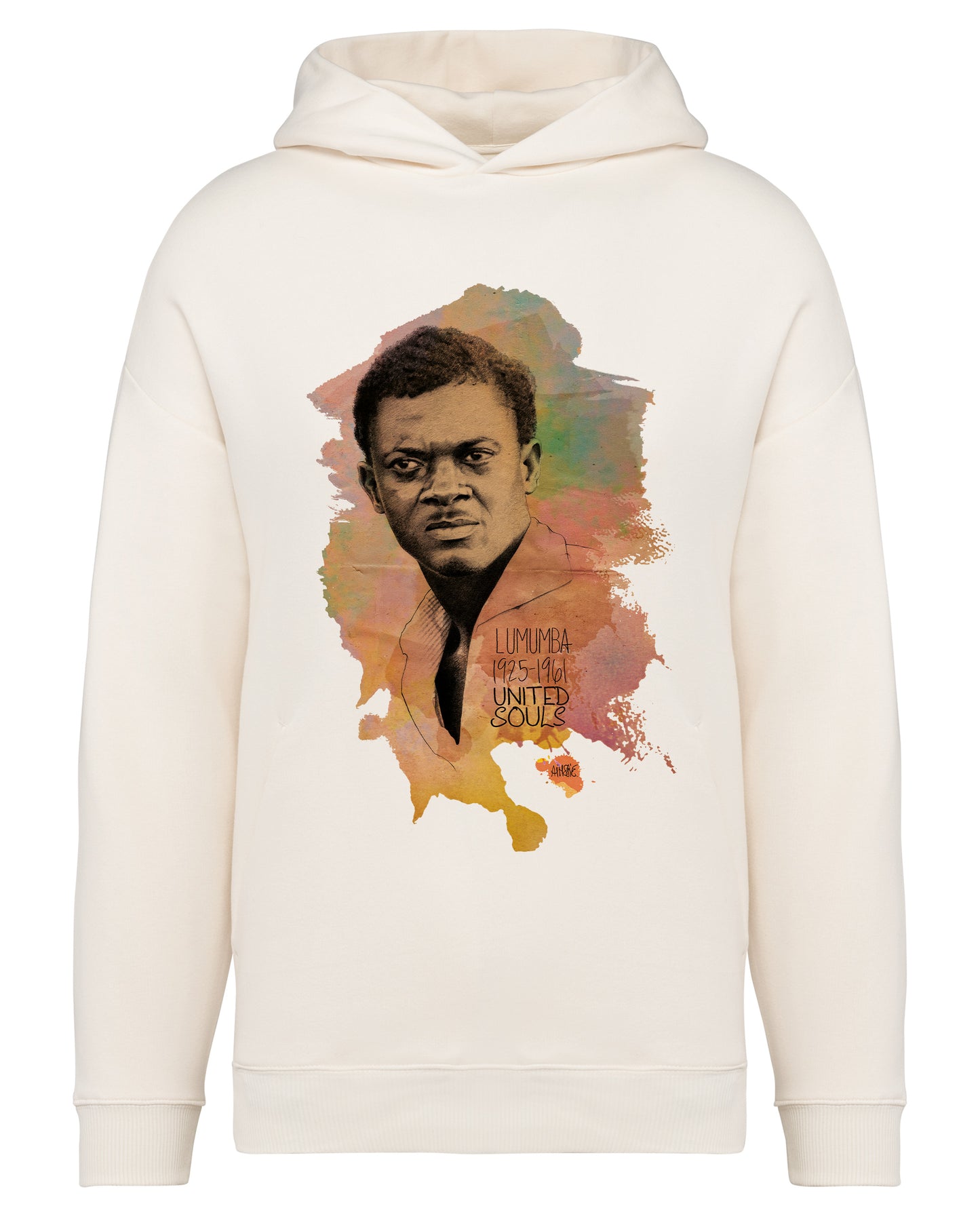 Lumumba Color I Le sweat-shirt à capuche oversize unisexe